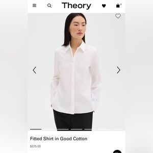 THEORY white button up blouse